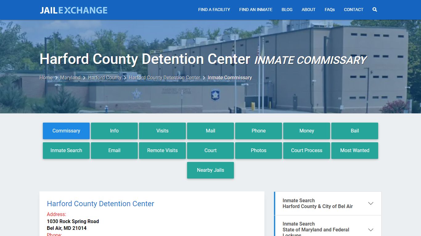 Harford County Detention Center Inmate Commissary - Jail Exchange