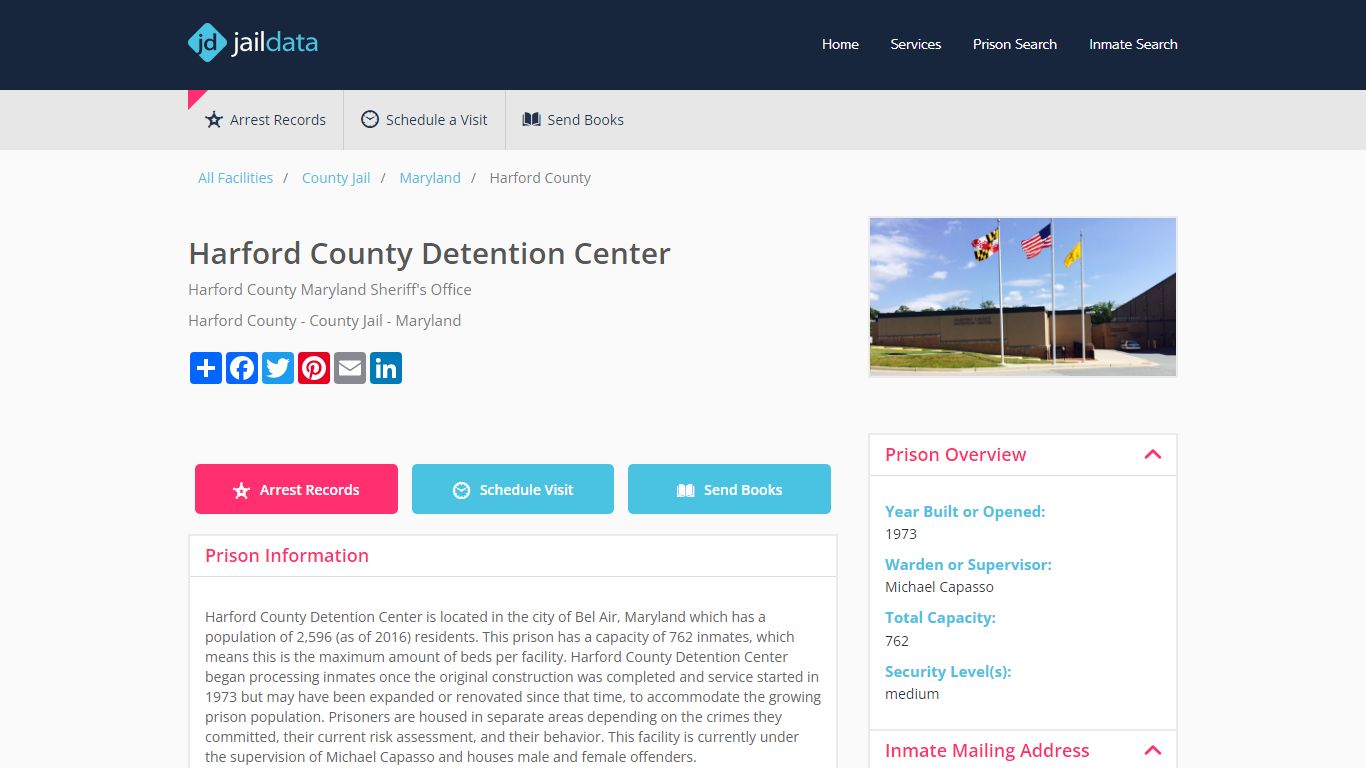 Harford County Detention Center Inmate Search and Prisoner Info - Bel ...