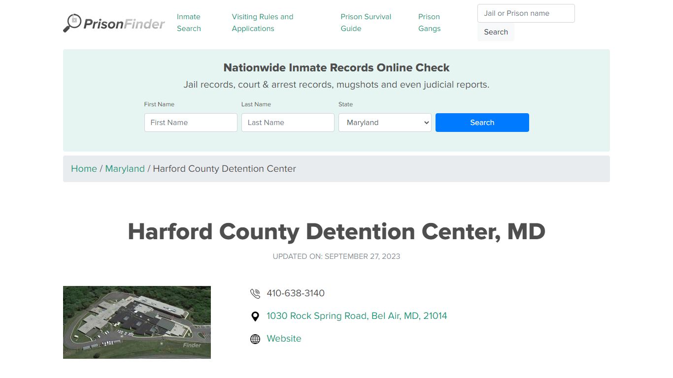 Harford County Detention Center, MD Inmate Search, Mugshots, Visitation ...